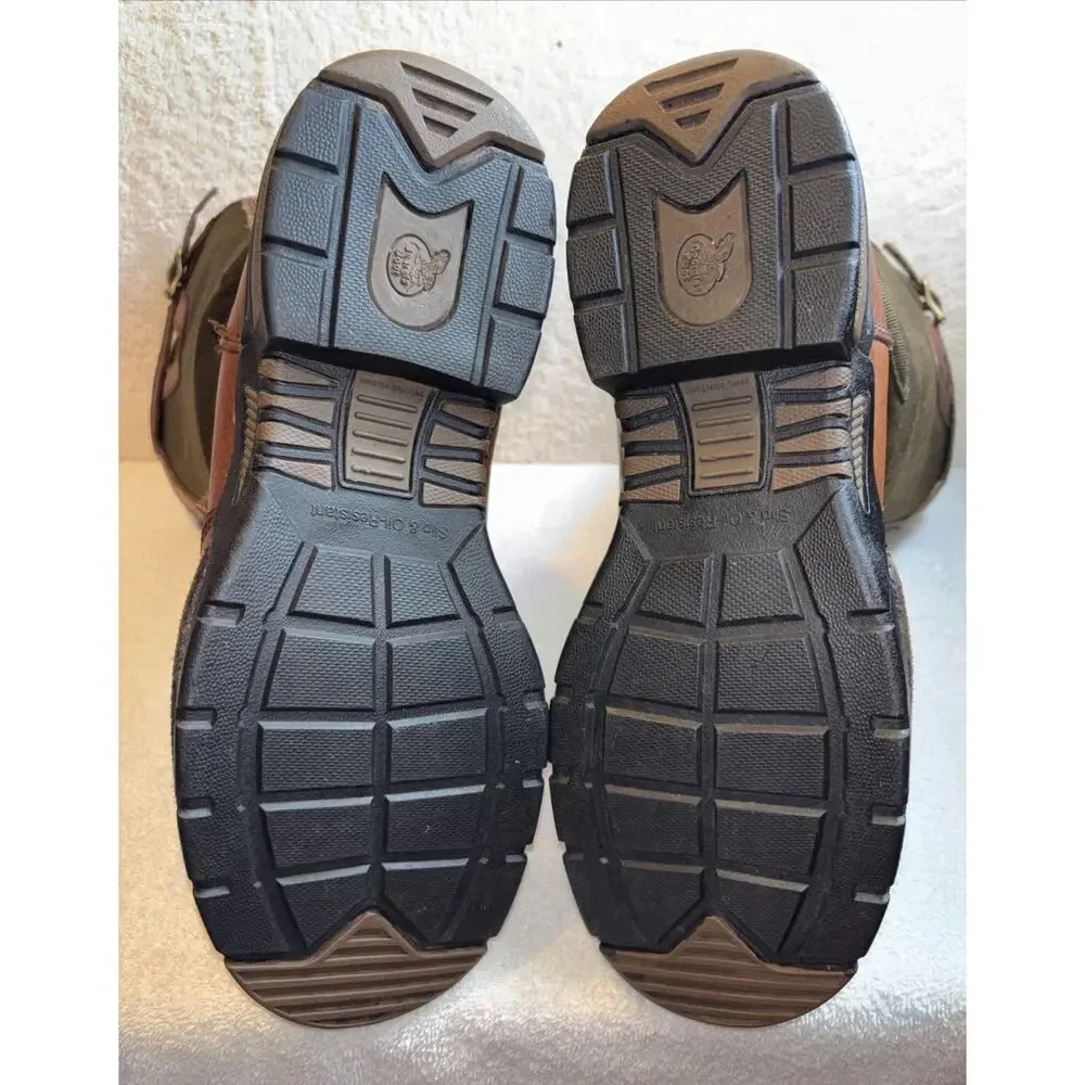 Georgia Brown Boots Waterproof Pull-on SnaKe Guard Men 14” Size 11.5 M